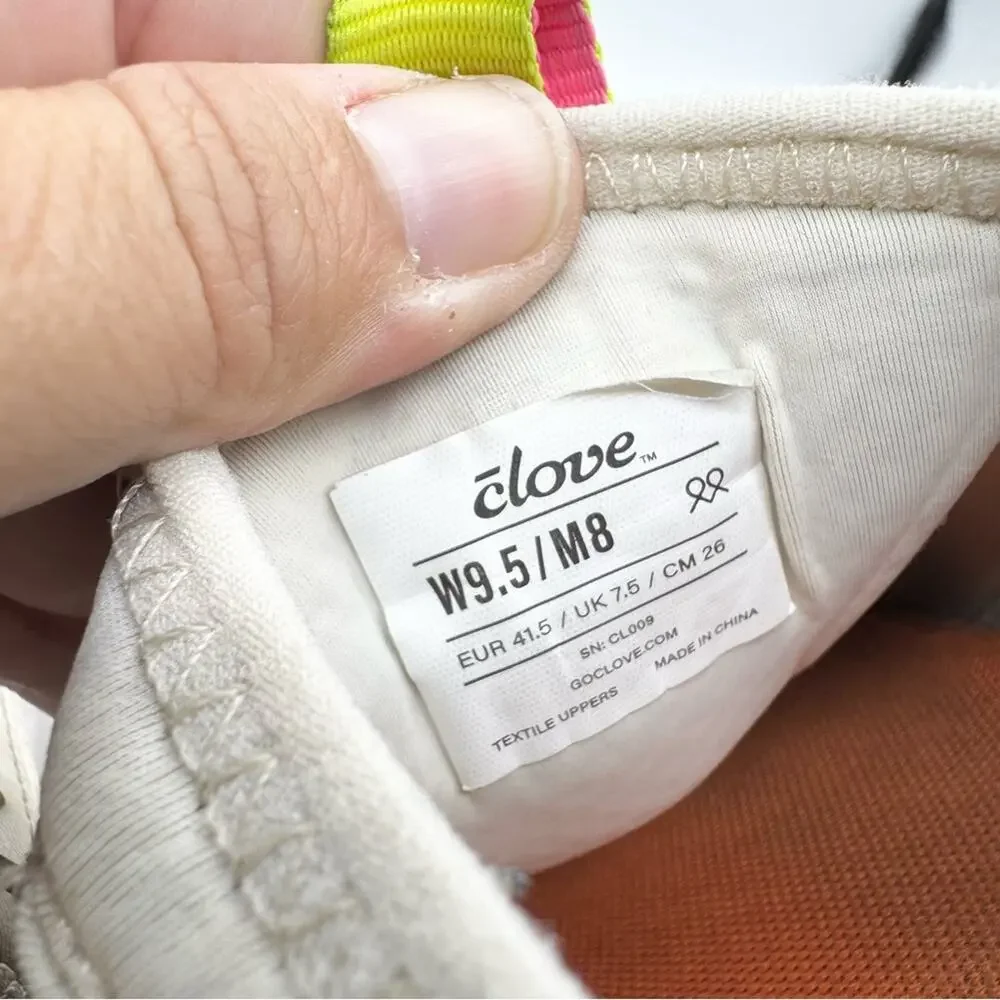 Clove Women's Classic Beige Yellow Pink Slip On Cinch Work Comfort Sneaker - 9.5
